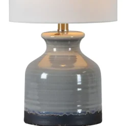 Kirkland's Home Table Lamps-Gray And Black Ceramic Table Lamp, Set Of 2