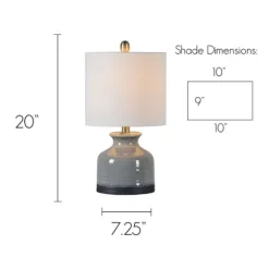 Kirkland's Home Table Lamps-Gray And Black Ceramic Table Lamp, Set Of 2