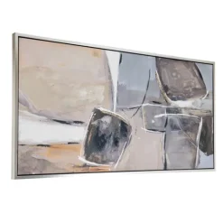 Kirkland's Home Framed Art-Gray And Brown Abstract Stones Framed Wall Art