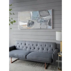 Kirkland's Home Framed Art-Gray And Brown Abstract Stones Framed Wall Art