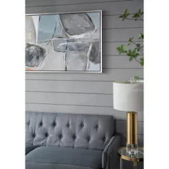 Kirkland's Home Framed Art-Gray And Brown Abstract Stones Framed Wall Art