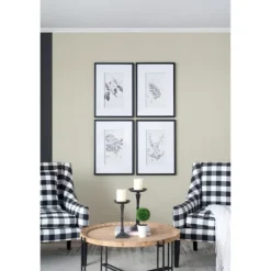 Kirkland's Home Framed Art-Gray And Cream Foliage 4-Pc. Framed Wall Art Set