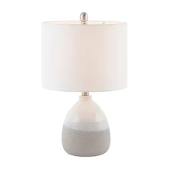 Kirkland's Home Table Lamps-Gray And Gradient Ceramic Table Lamp