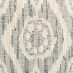 Kirkland's Home Accent Chairs-Gray And White Damask Upholstered Recliner