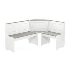 Kirkland's Home Dining Sets-Gray And White 3-Pc. Dining Nook Set
