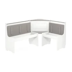 Kirkland's Home Dining Sets-Gray And White 3-Pc. Dining Nook Set