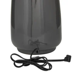 Kirkland's Home Table Lamps-Gray Ceramic Base Gold Accent Table Lamp