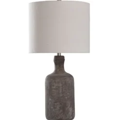 Kirkland's Home Table Lamps-Gray Concrete Jug Table Lamp