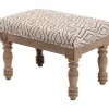 Kirkland's Home Benches & Ottomans-Gray Diamond Upholstered Ottoman