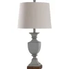 Kirkland's Home Table Lamps-Gray Distressed Square Urn Table Lamp