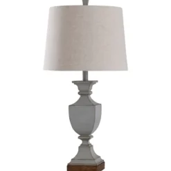 Kirkland's Home Table Lamps-Gray Distressed Square Urn Table Lamp