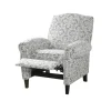 Kirkland's Home Accent Chairs-Gray Fretwork Orville Recliner
