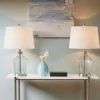 Kirkland's Home Table Lamps-Gray Glass Bold Table Lamps, Set Of 2