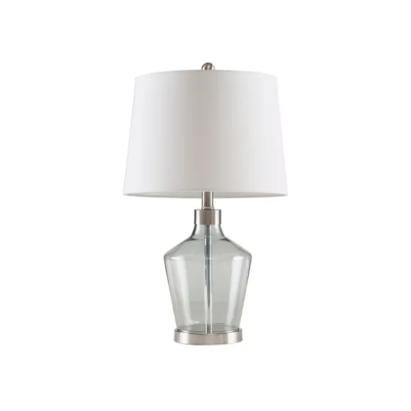 Kirkland's Home Table Lamps-Gray Glass Bold Table Lamps, Set Of 2