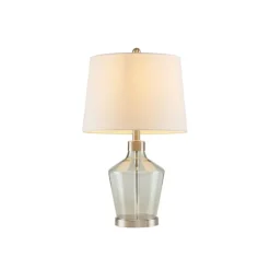 Kirkland's Home Table Lamps-Gray Glass Bold Table Lamps, Set Of 2