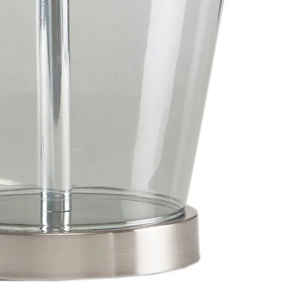 Kirkland's Home Table Lamps-Gray Glass Bold Table Lamps, Set Of 2