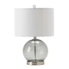 Kirkland's Home Table Lamps-Gray Glass Globe Table Lamp
