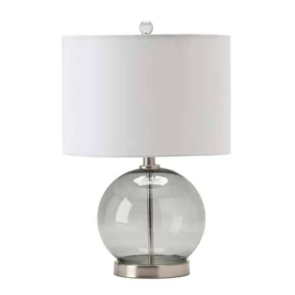 Kirkland's Home Table Lamps-Gray Glass Globe Table Lamp