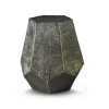 Kirkland's Home Accent & End Tables-Gray Hand-Stamped Iron Hexagon Accent Table