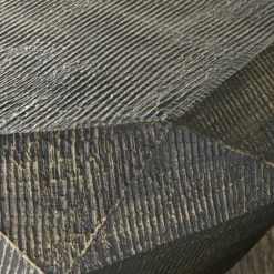 Kirkland's Home Coffee Tables-Gray Hand-Stamped Iron Octagonal Coffee Table