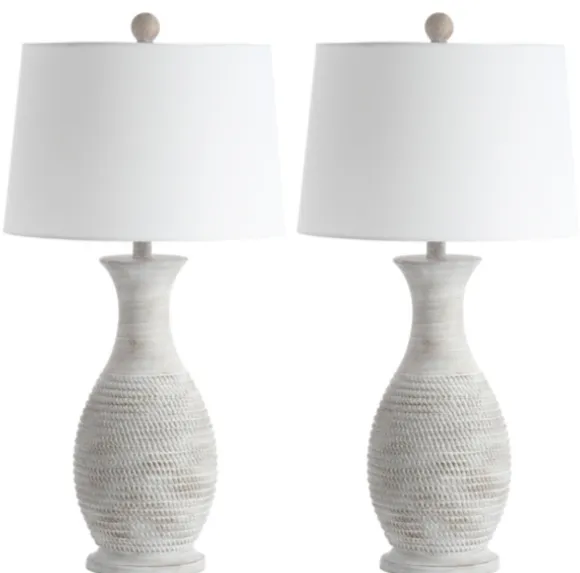 Kirkland's Home Table Lamps-Gray Jug Base Table Lamps, Set Of 2