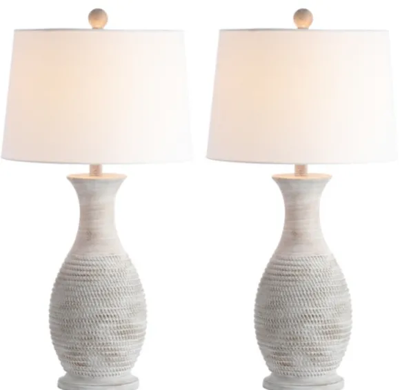 Kirkland's Home Table Lamps-Gray Jug Base Table Lamps, Set Of 2