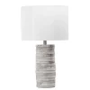 Kirkland's Home Table Lamps-Gray Layered Cylinder Table Lamp