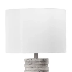 Kirkland's Home Table Lamps-Gray Layered Cylinder Table Lamp