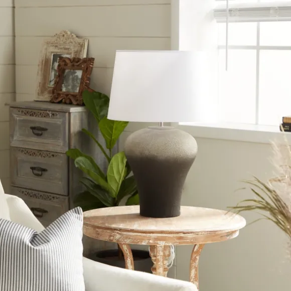 Kirkland's Home Table Lamps-Gray Ombre Ceramic Table Lamp