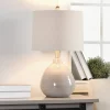 Kirkland's Home Table Lamps-Gray Ribbed Ceramic Table Lamp