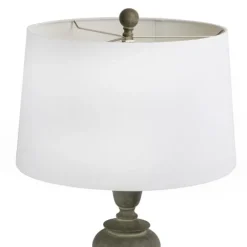 Kirkland's Home Table Lamps-Gray Spindle Body Table Lamps, Set Of 2