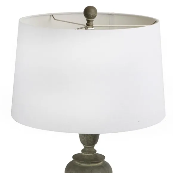 Kirkland's Home Table Lamps-Gray Spindle Body Table Lamps, Set Of 2