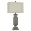 Kirkland's Home Table Lamps-Gray Traditional Rectangular Table Lamp