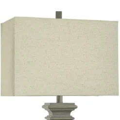 Kirkland's Home Table Lamps-Gray Traditional Rectangular Table Lamp
