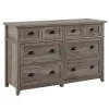 Kirkland's Home Dressers & Chests-Graywash Wood Cup Handle Dresser