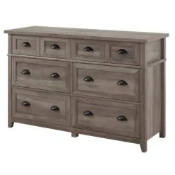 Kirkland's Home Dressers & Chests-Graywash Wood Cup Handle Dresser