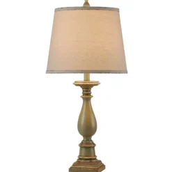 Kirkland's Home Table Lamps-Green French Country Table Lamp