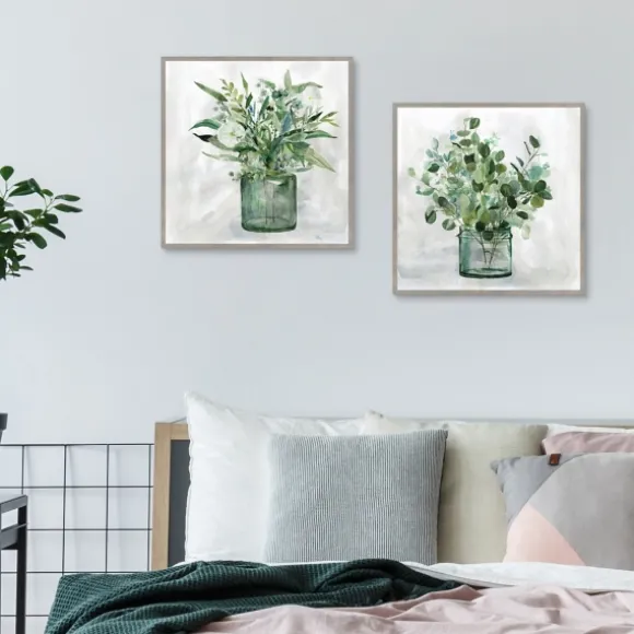 Kirkland's Home Canvas Art-Green Garden 2-Pc. Framed Canvas Art Print Set