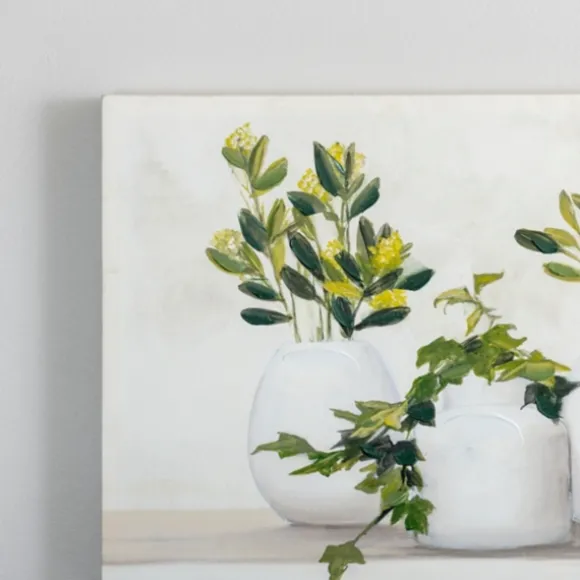Kirkland's Home Canvas Art-Greenery In Bottle Vases Canvas Art Print