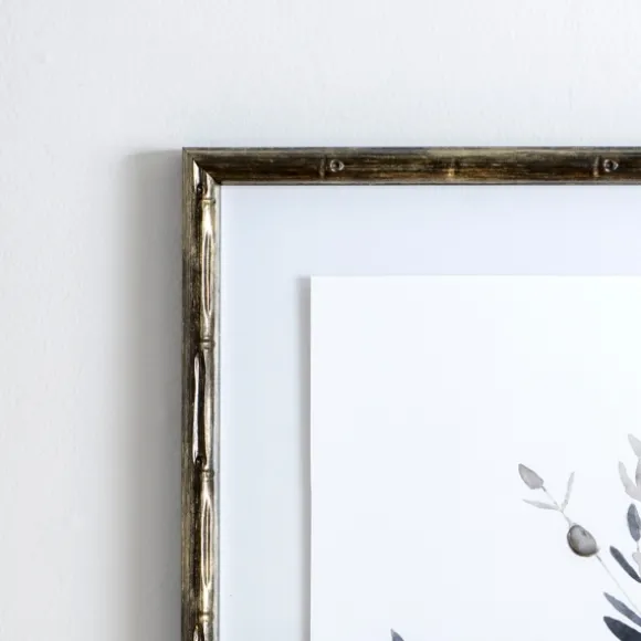 Kirkland's Home Framed Art-Greige Leaves Ii Bamboo Frame Art Print