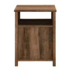 Kirkland's Home Accent & End Tables-Grooved Door Barnwood Side Table