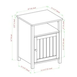 Kirkland's Home Accent & End Tables-Grooved Door Barnwood Side Table