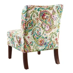 Kirkland's Home Accent Chairs-Hailey Bright Paisley Curved Back Slipper Chair