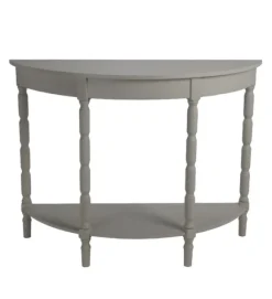 Kirkland's Home Console Tables-Half Round Wood Console Table