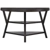 Kirkland's Home Console Tables-Half Round Wood Flared Base Console Table