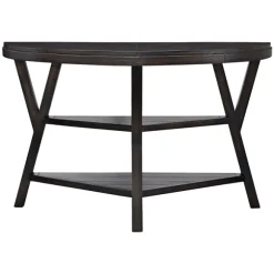 Kirkland's Home Console Tables-Half Round Wood Flared Base Console Table