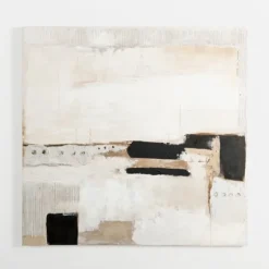 Kirkland's Home Framed Art-Hand Painted Neutral Textures Art Print