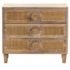 Kirkland's Home Dressers & Chests-Hand Woven Cane 3-Drawer Wood Chest