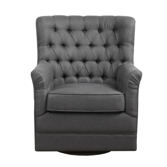 Kirkland's Home Accent Chairs-Hand-Tufted Swivel Glider Accent Chair