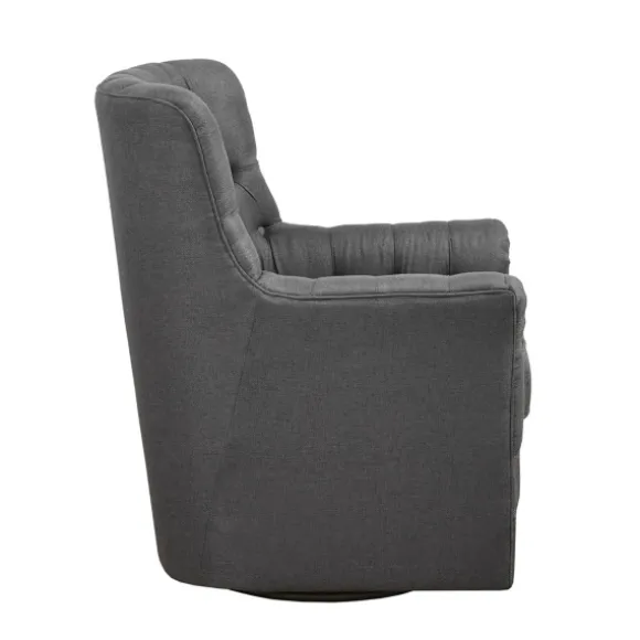 Kirkland's Home Accent Chairs-Hand-Tufted Swivel Glider Accent Chair